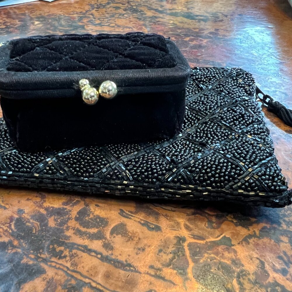 Vintage Lancome Lipstick Clutch & Zippered Pouch